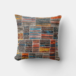 Seamless patchwork collage mix quilt pattern print cushion