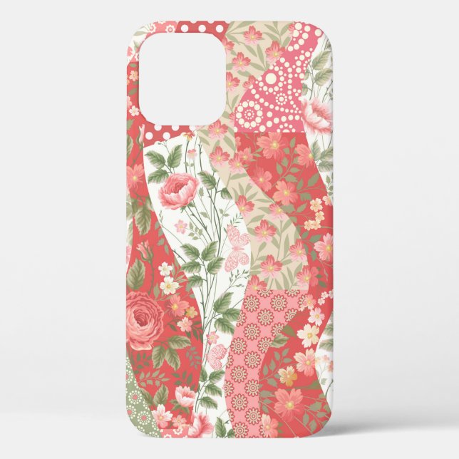 seamless patchwork pattern with roses Case-Mate iPhone case (Back)