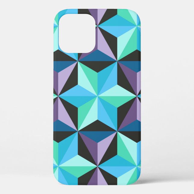 Seamless patchwork pattern with stars. Abstract ge Case-Mate iPhone Case (Back)