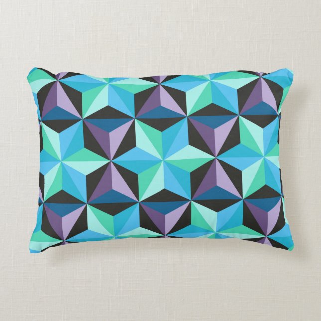 Seamless patchwork pattern with stars. Abstract ge Decorative Cushion (Front)