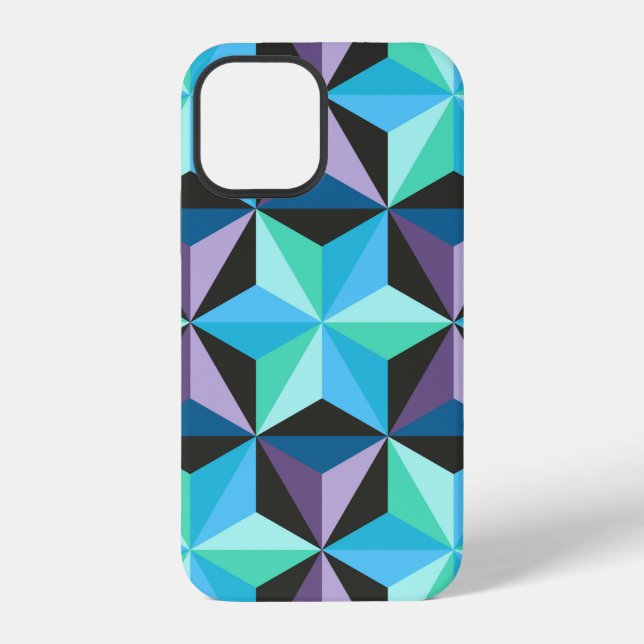 Seamless patchwork pattern with stars. Abstract ge iPhone Case (Back)
