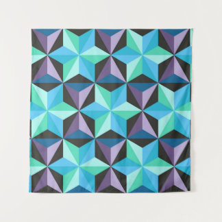 Seamless patchwork pattern with stars. Abstract ge Tapestry