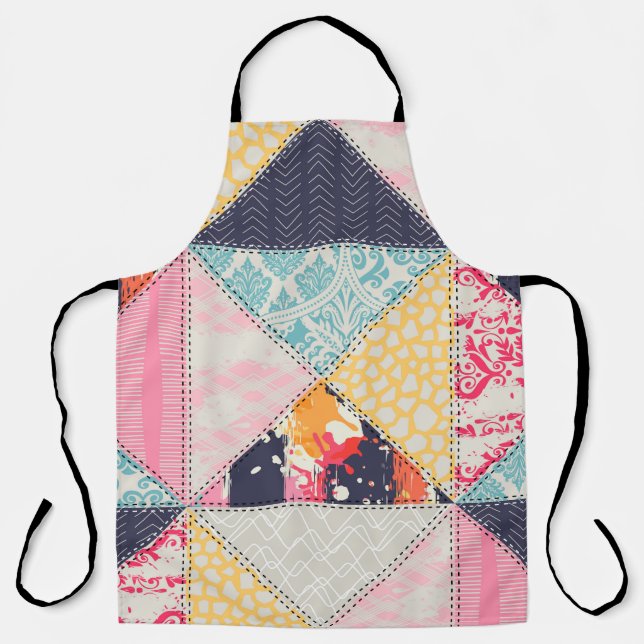 Seamless Patchwork style pattern.  Apron (Front)
