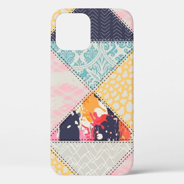 Seamless Patchwork style pattern.  Case-Mate iPhone Case (Back)