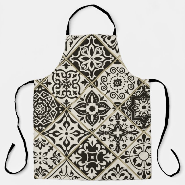 Seamless patchwork tile with Islam, Arabic, Indian Apron (Front)