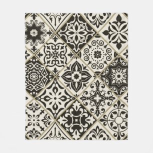 Seamless patchwork tile with Islam, Arabic, Indian Fleece Blanket