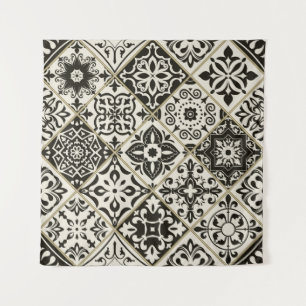 Seamless patchwork tile with Islam, Arabic, Indian Tapestry