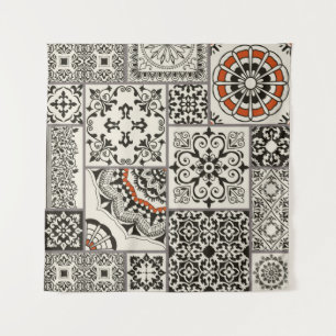 Seamless patchwork tile with Islam, Arabic, Indian Tapestry