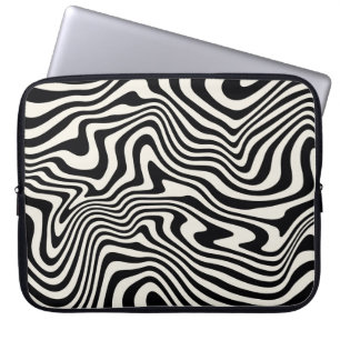 seamless pattern. Abstract striped texture with b Laptop Sleeve