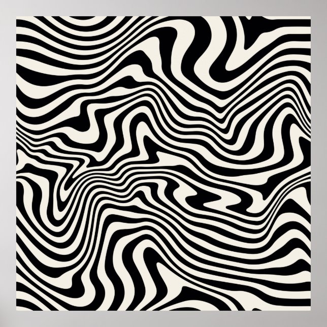  seamless pattern. Abstract striped texture with b Poster (Front)