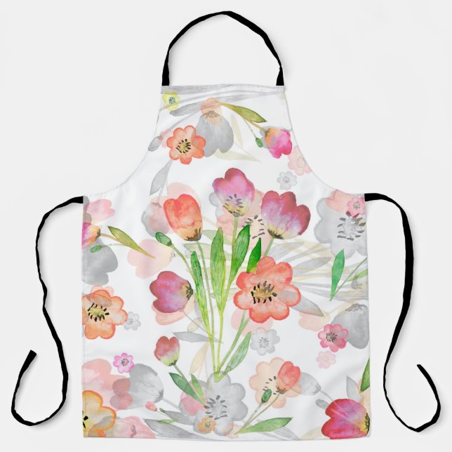 seamless pattern abstracts floral composition tuli apron (Front)