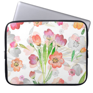 seamless pattern abstracts floral composition tuli laptop sleeve