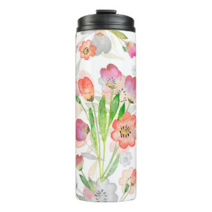 seamless pattern abstracts floral composition tuli thermal tumbler