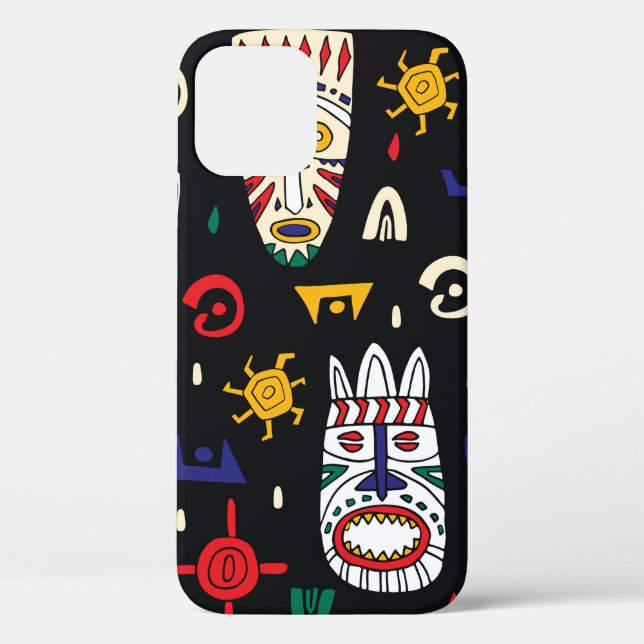 Seamless pattern african tribal masks Case-Mate iPhone case (Back)