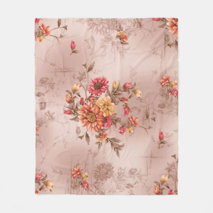 seamless pattern and flower with backgroundart,flo fleece blanket