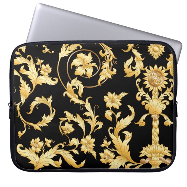 Seamless pattern, background In baroque, rococo, v Laptop Sleeve (Front)