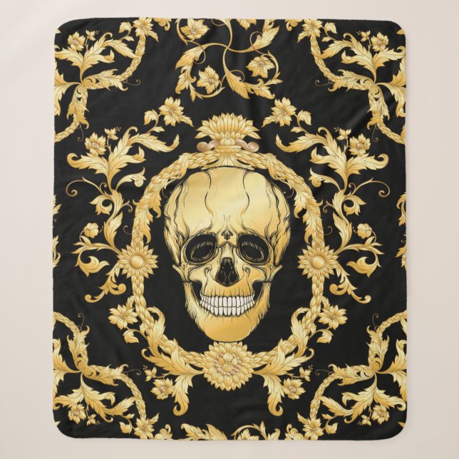 Seamless pattern, background In baroque, rococo, v Sherpa Blanket (Front)