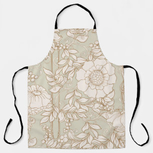 Seamless pattern, background with decorative flowe apron