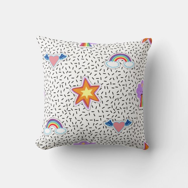 Seamless pattern background with patch cartoon sta cushion (Front)