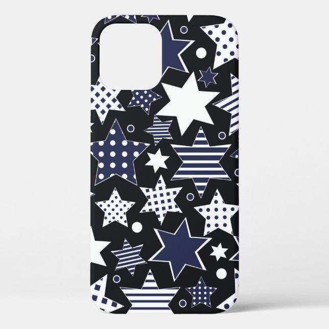Seamless pattern background with stylised starspat Case-Mate iPhone case (Back)