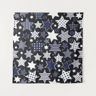 Seamless pattern background with stylised starspat tapestry