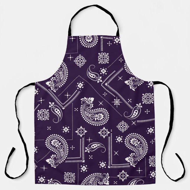 Seamless pattern based on ornament paisley Bandann Apron (Front)