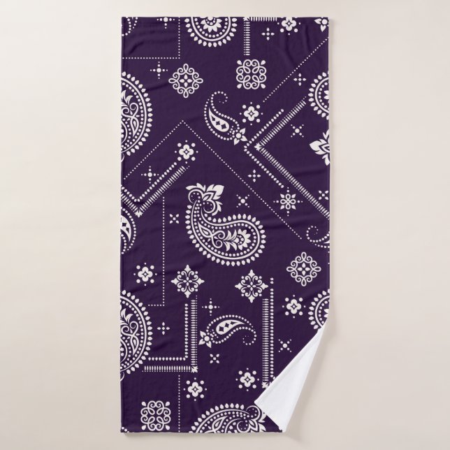 Seamless pattern based on ornament paisley Bandann Bath Towel (Bath Towel)