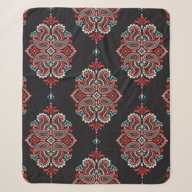 Seamless pattern based on traditional Asian elemen Sherpa Blanket (Front)
