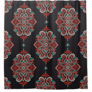 Seamless pattern based on traditional Asian elemen Shower Curtain