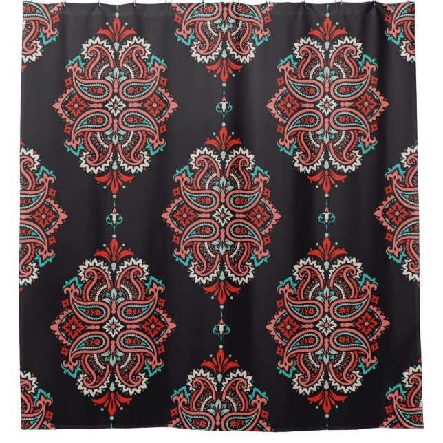 Seamless pattern based on traditional Asian elemen Shower Curtain (Front)