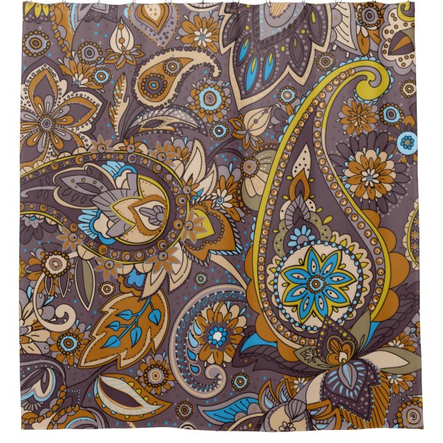 Seamless pattern based on traditional Asian elemen Shower Curtain (Front)