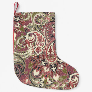 Seamless pattern based on traditional Asian elemen Small Christmas Stocking