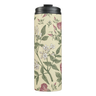 Seamless pattern. Beautiful fabric blooming realis Thermal Tumbler