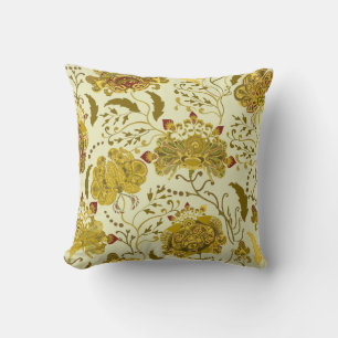 Seamless pattern, big indian paisley flowers. Tren Cushion