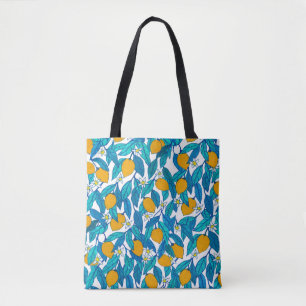 Seamless pattern. Blooming lemon. Flowers neroli. Tote Bag