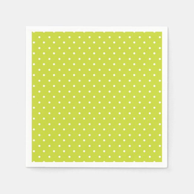 Seamless pattern  bright lime polka dot pattern napkin (Front)