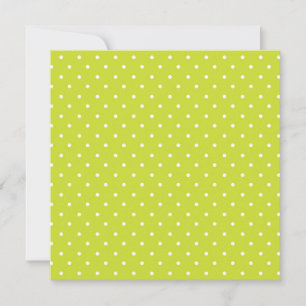Seamless pattern bright lime polka dot pattern thank you card