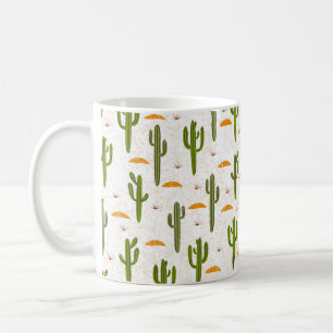 Seamless pattern, cactus, sand texture, Mexican st Coffee Mug