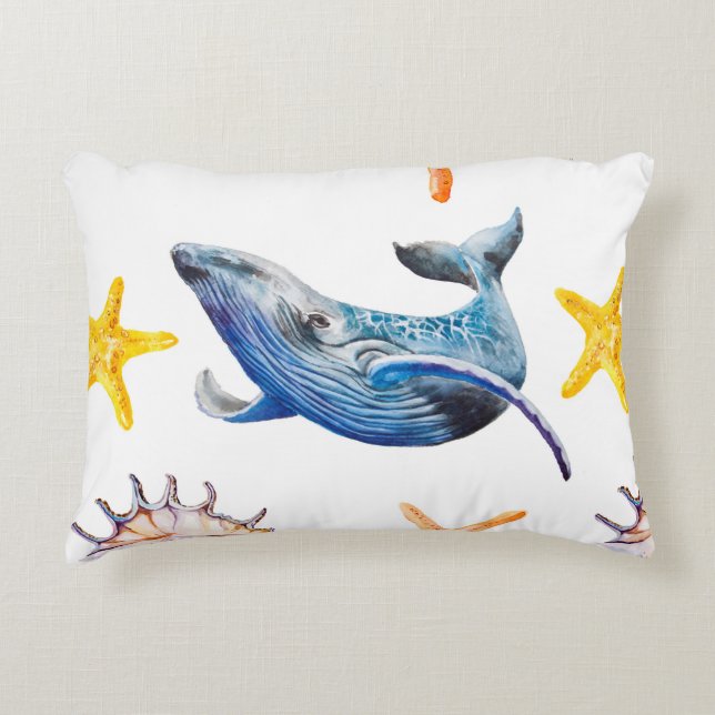 Seamless pattern Caribbean starfish Decorative Cushion (Front)