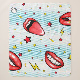 Seamless pattern cartoon comic super speech bubble sherpa blanket