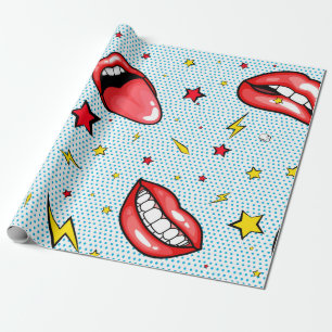 Seamless pattern cartoon comic super speech bubble wrapping paper