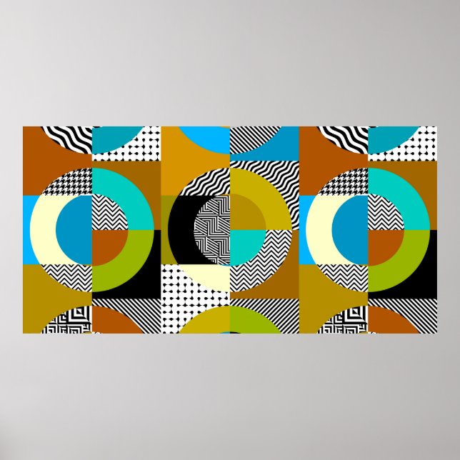 Seamless pattern. Circles pattern in geometric col Poster (Front)