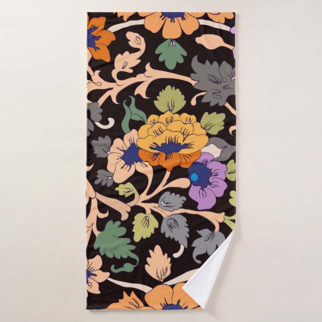 seamless pattern. classic islamic floral ornament. bath towel (Bath Towel)
