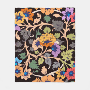 seamless pattern. classic islamic floral ornament. fleece blanket