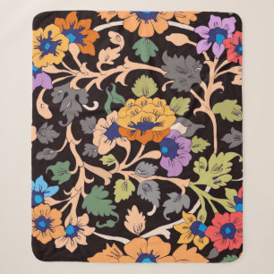 seamless pattern. classic islamic floral ornament. sherpa blanket