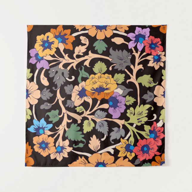 seamless pattern. classic islamic floral ornament. tapestry (Front)