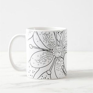 Seamless pattern coloring flower of the Saxifrage Coffee Mug