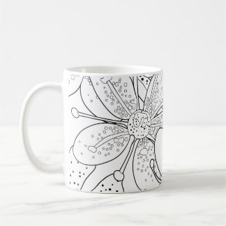 Seamless pattern coloring flower of the Saxifrage  Coffee Mug