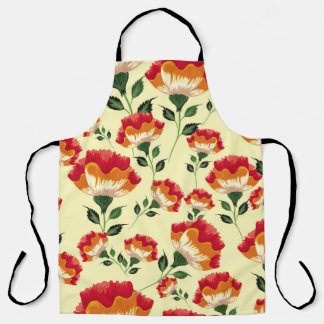 Seamless pattern, colourful flower decoration. apron