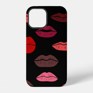 Seamless pattern colourful lips iPhone 12 case